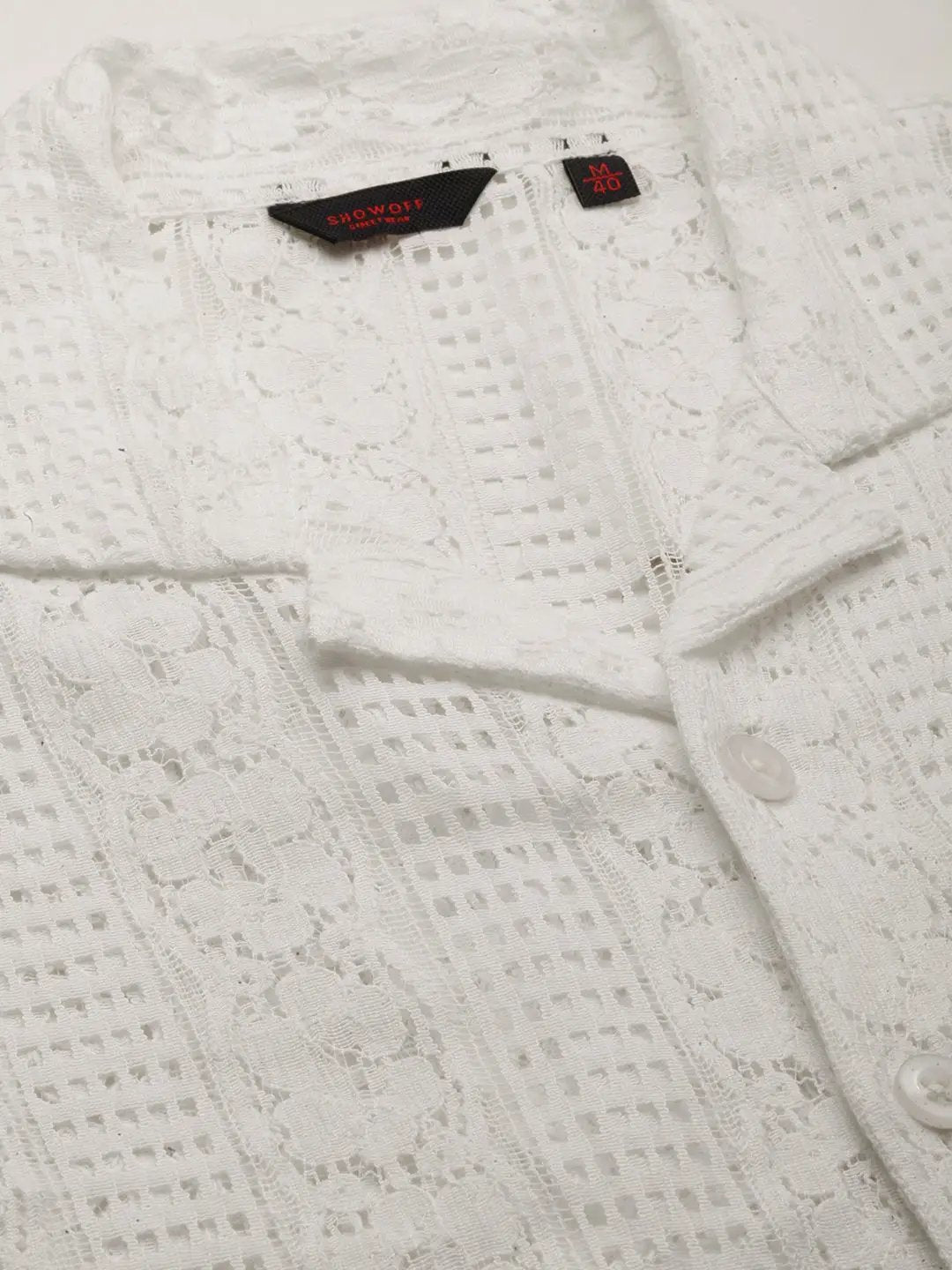 Men's White Solid Shirt