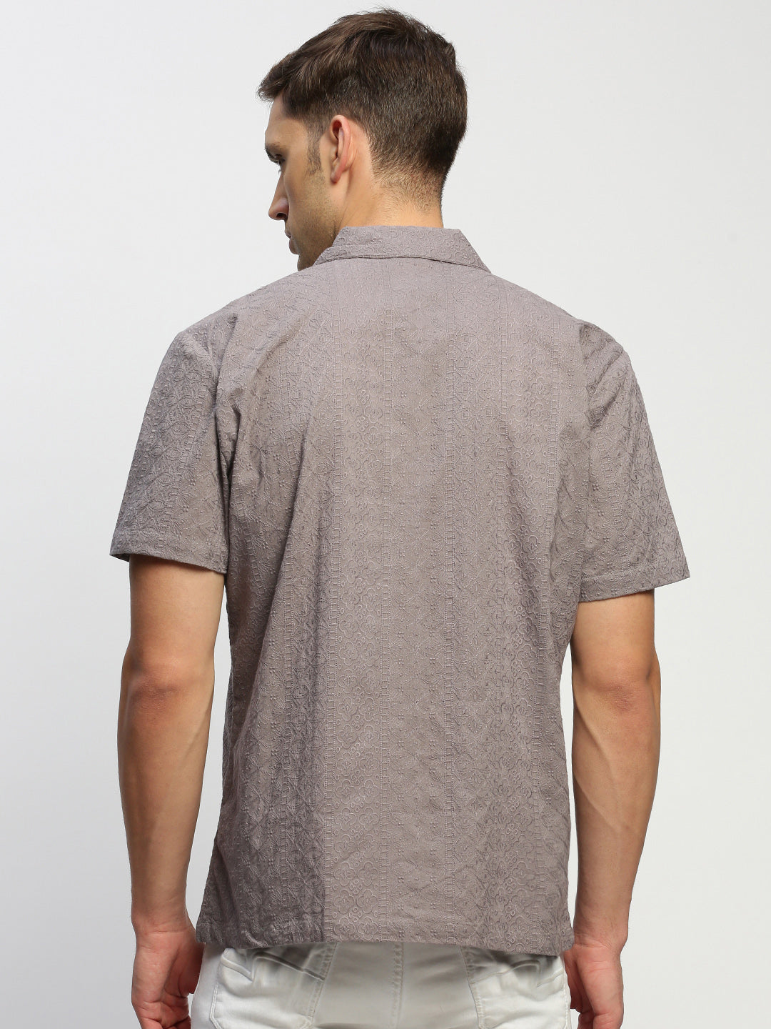 Men Grey Printed Shirt