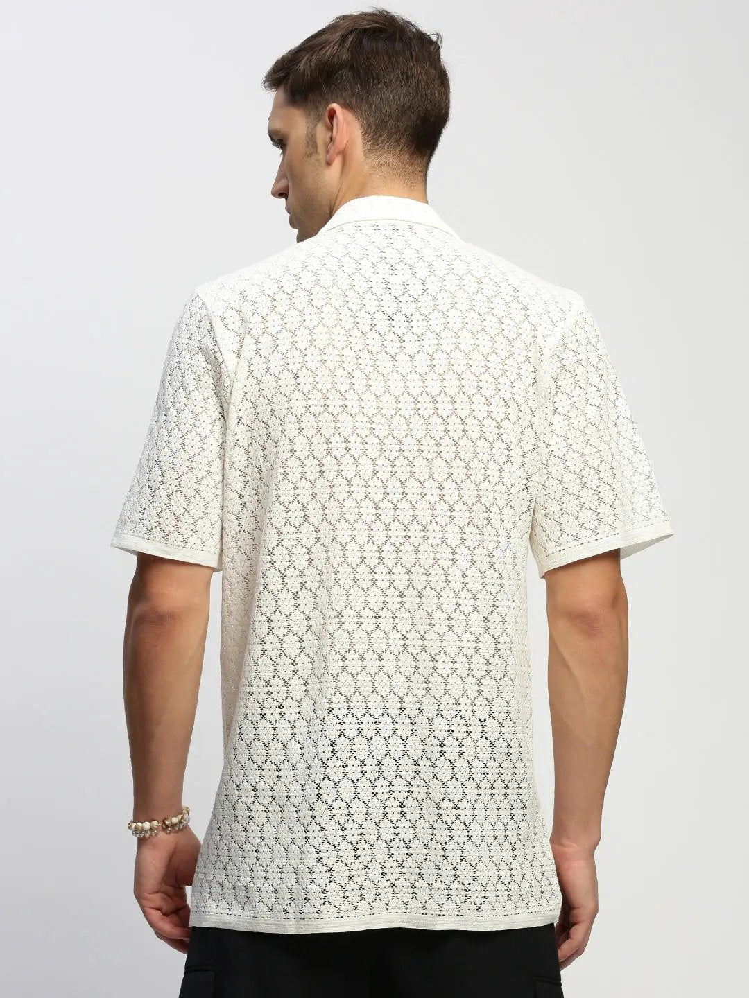 Men's White Solid Shirt