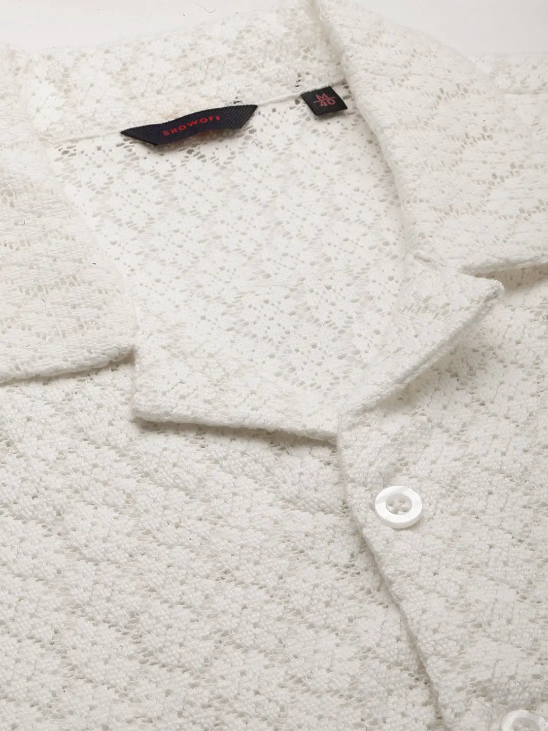 Men's White Solid Shirt