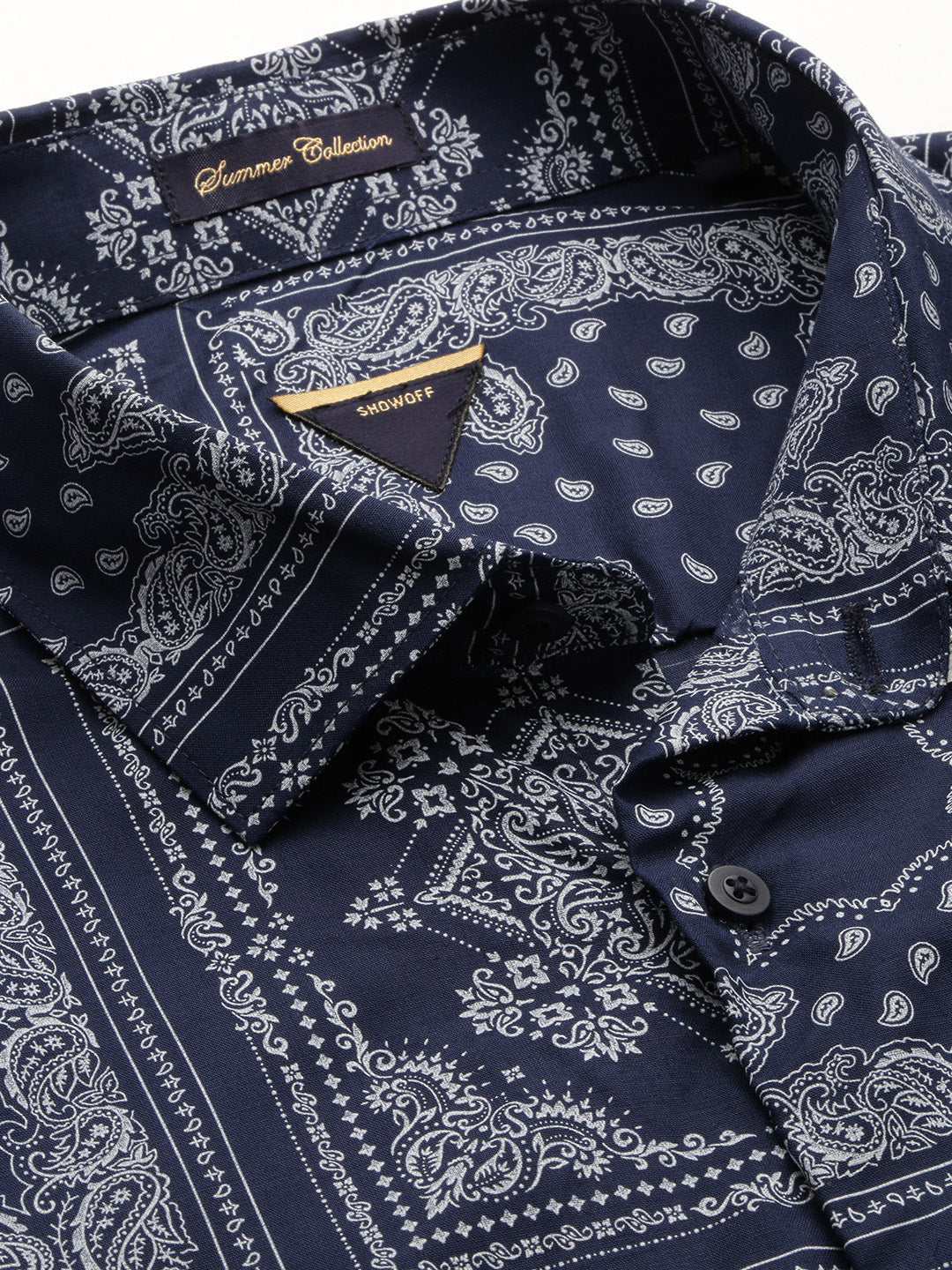 Men Navy Printed Casual Casual Shirts