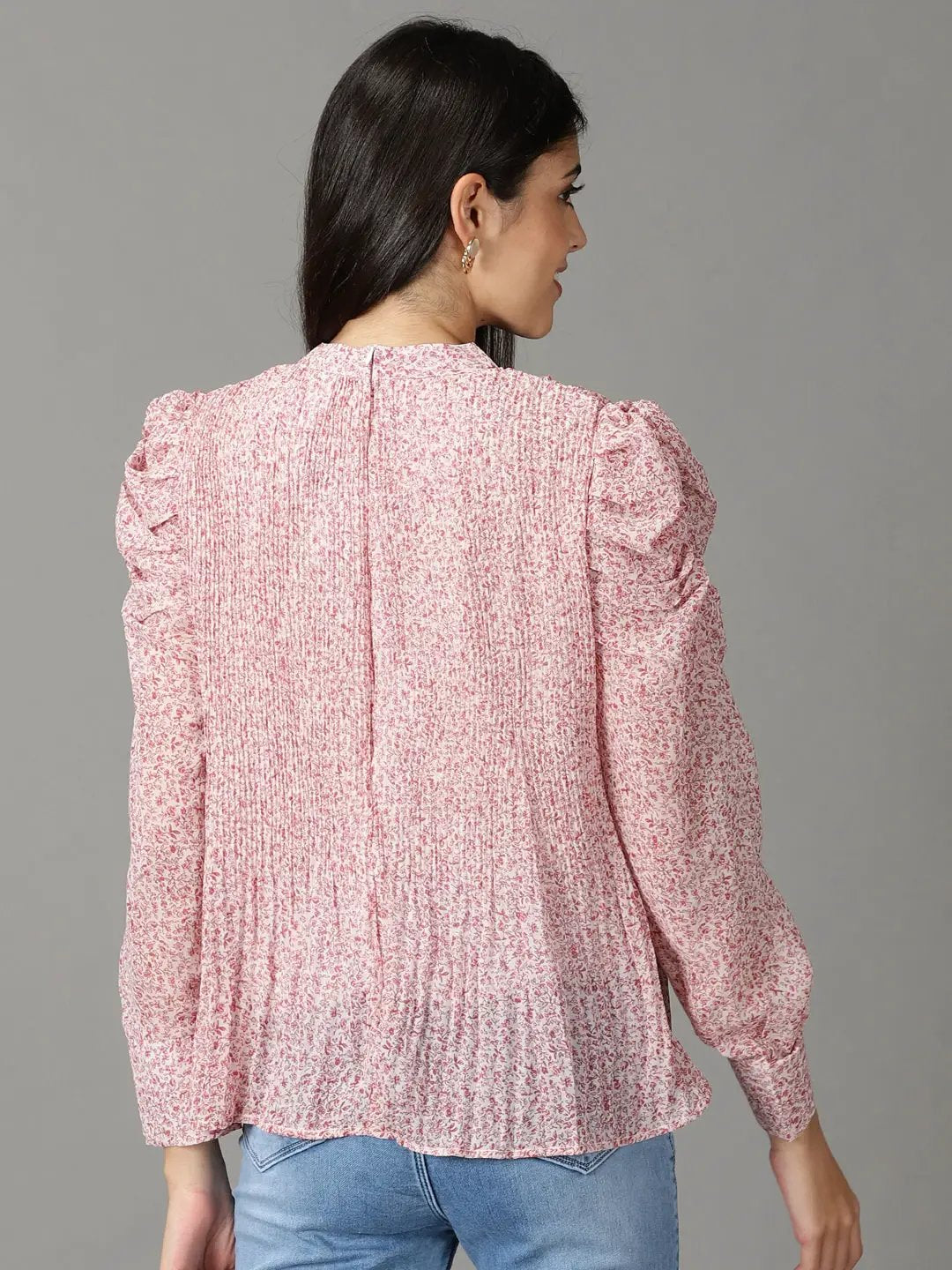 Women's Pink Printed Top
