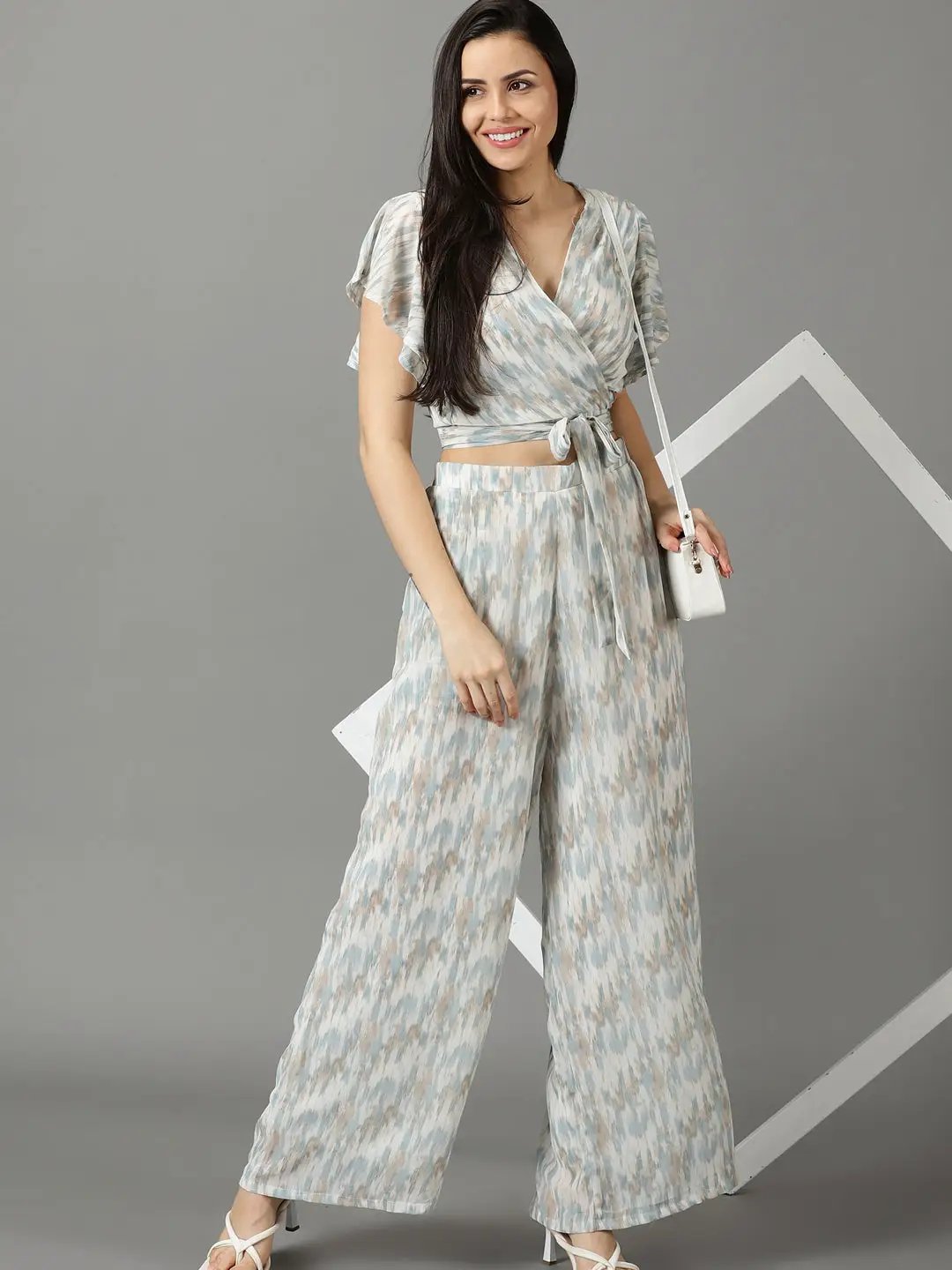 Women's White Printed Co-Ords Set