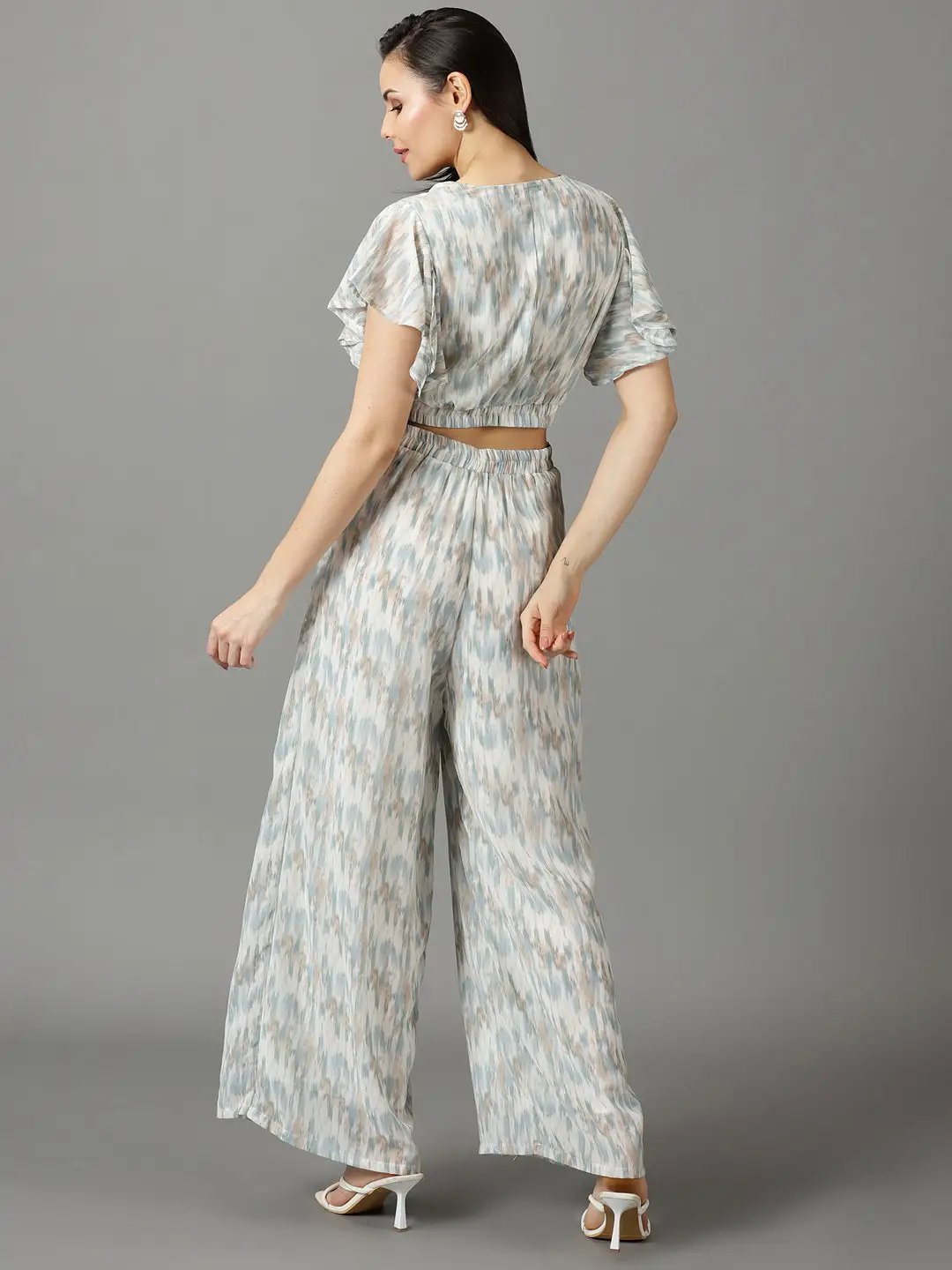 Women's White Printed Co-Ords Set