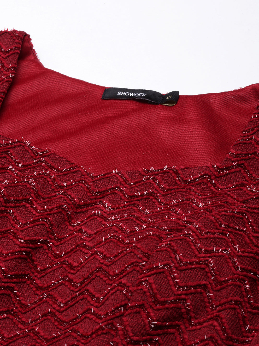 Women's Maroon Solid Maxi Dress