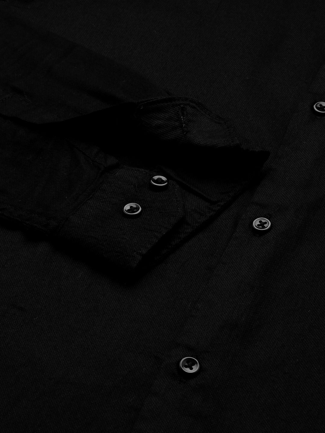 Men Black Solid Casual Shirt