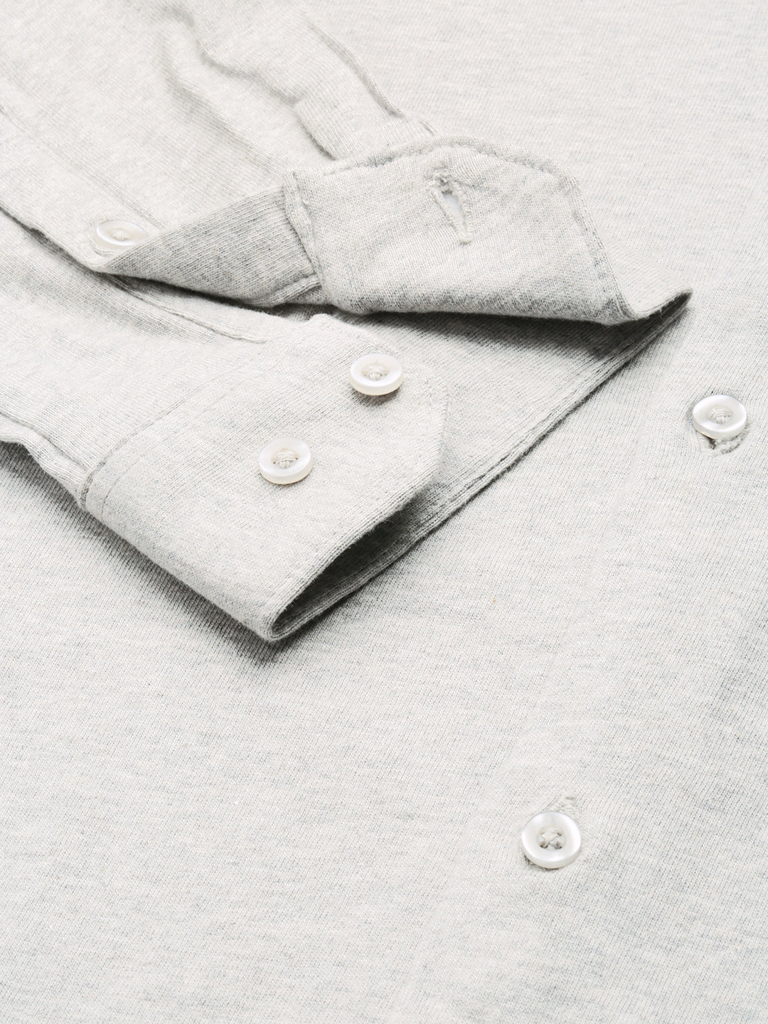 Men Grey Solid Casual Shirt