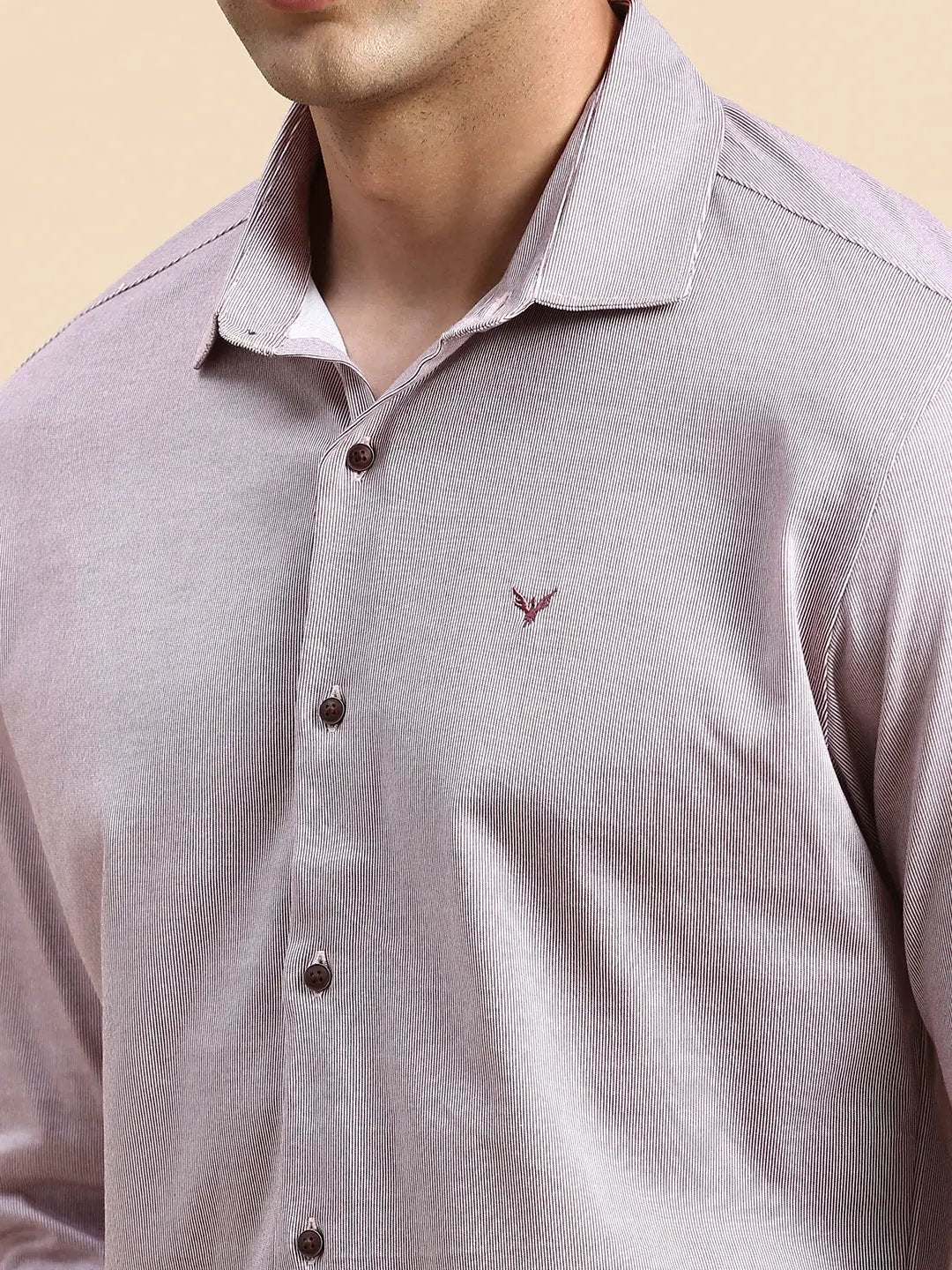 Men's Pink Striped Casual Shirt