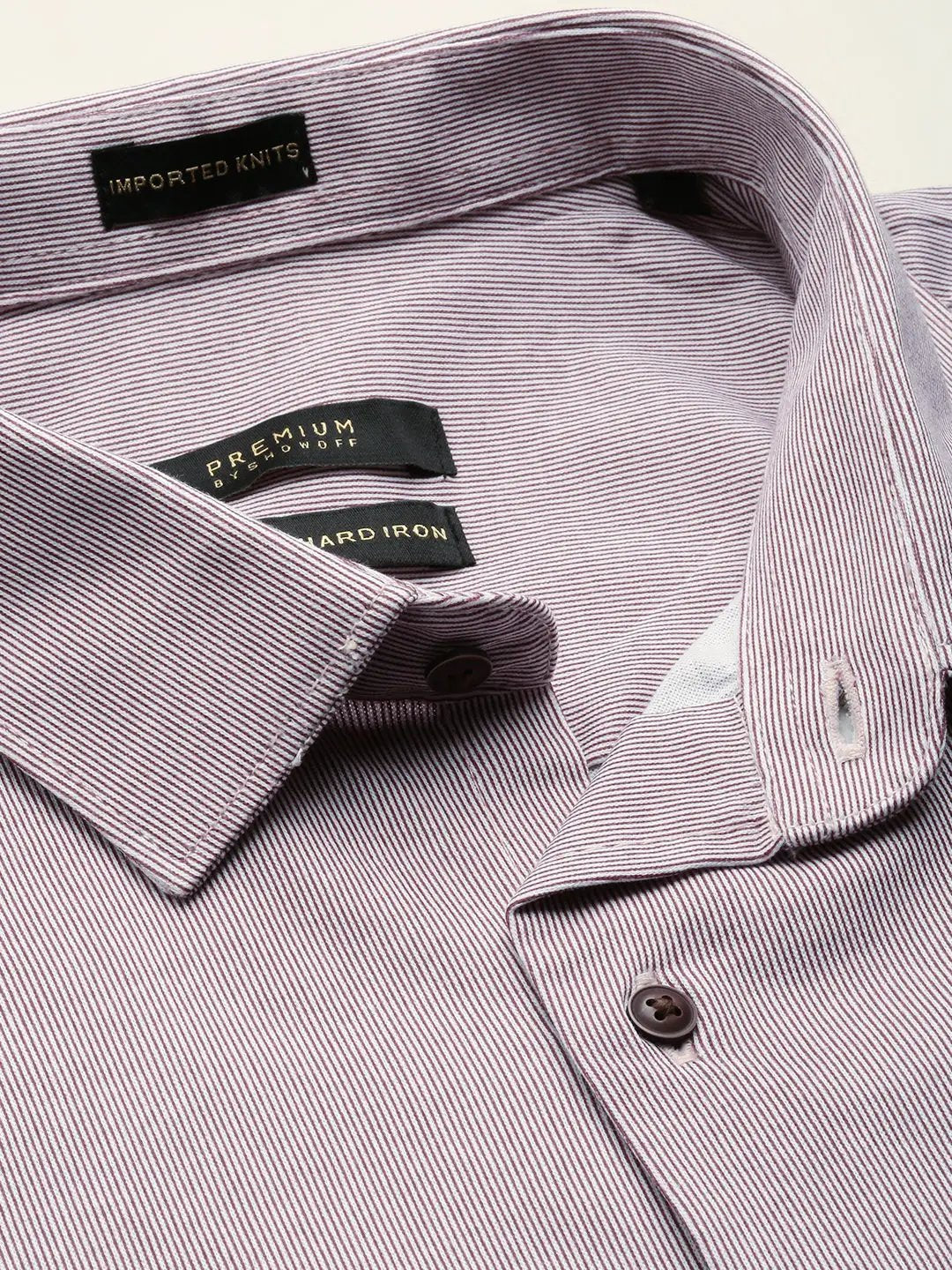 Men's Pink Striped Casual Shirt