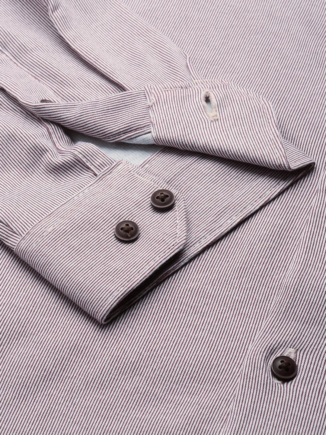 Men's Pink Striped Casual Shirt