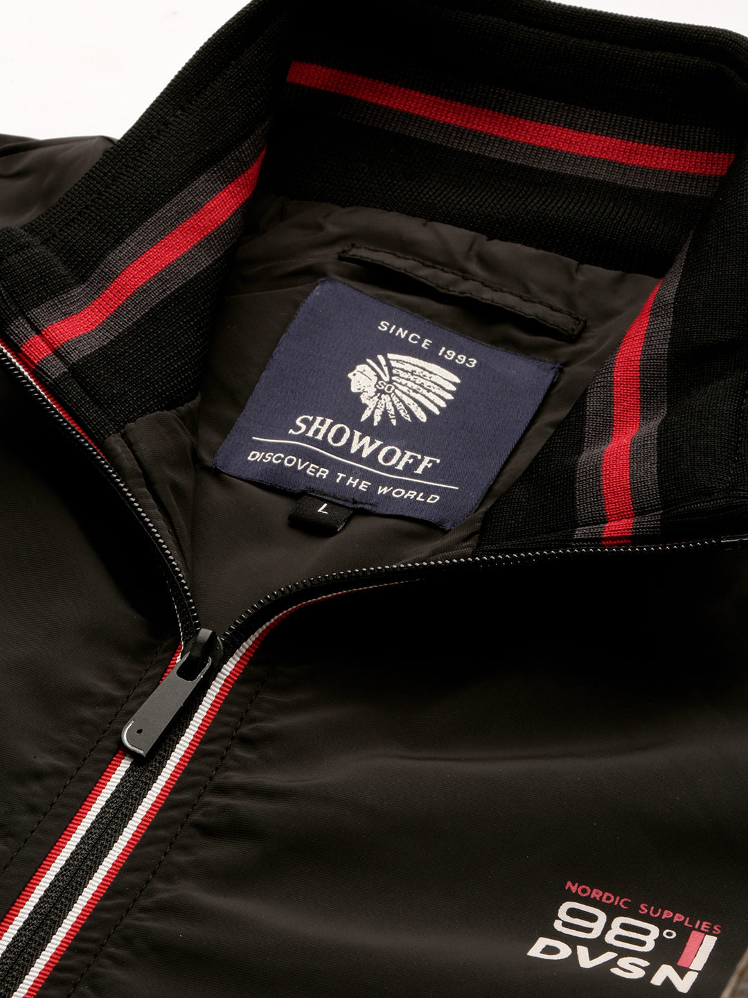 Men's Black Solid Casual Bomber Jackets