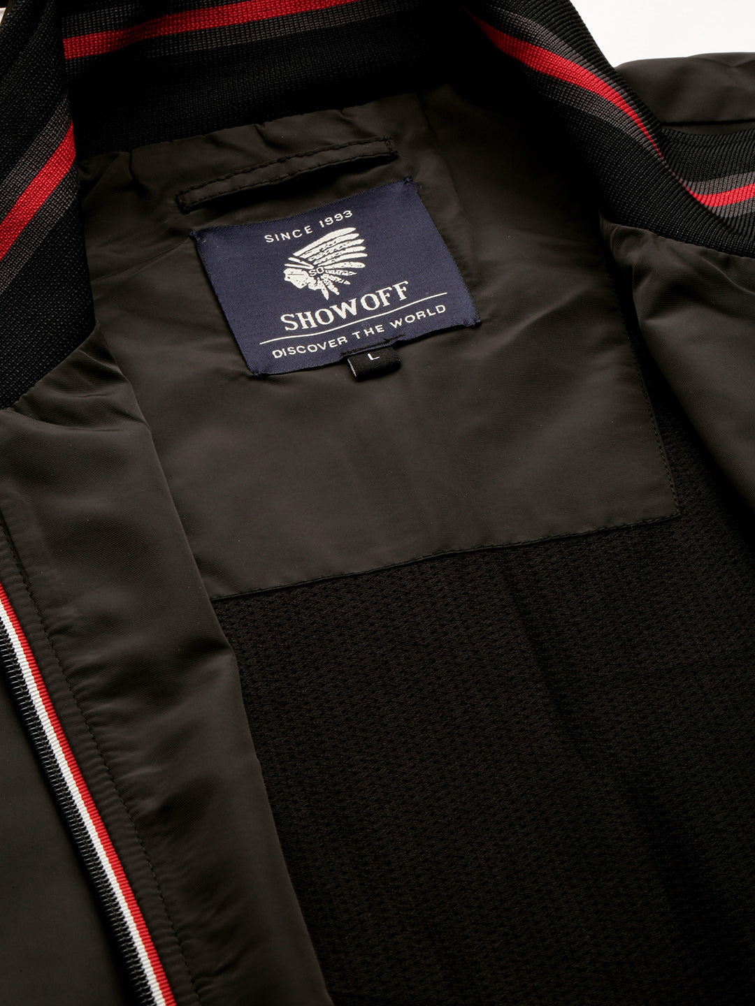 Men's Black Solid Casual Bomber Jackets