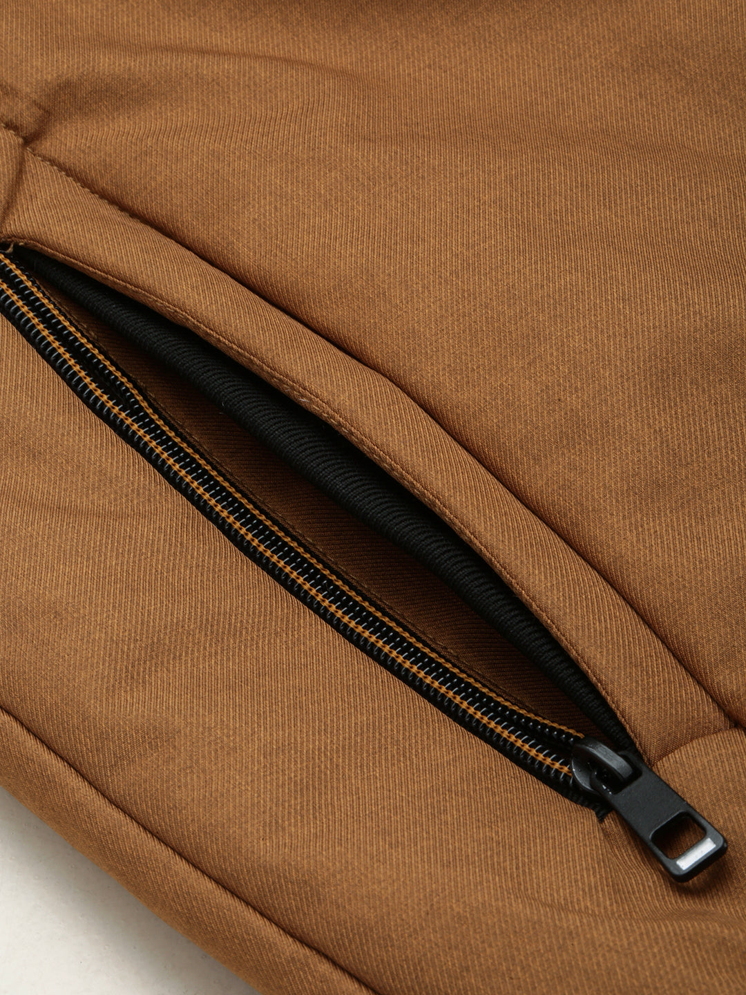 Men Brown Solid Casual Jacket