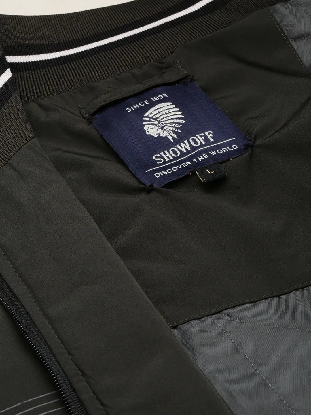 Men's Green Solid Casual Jacket