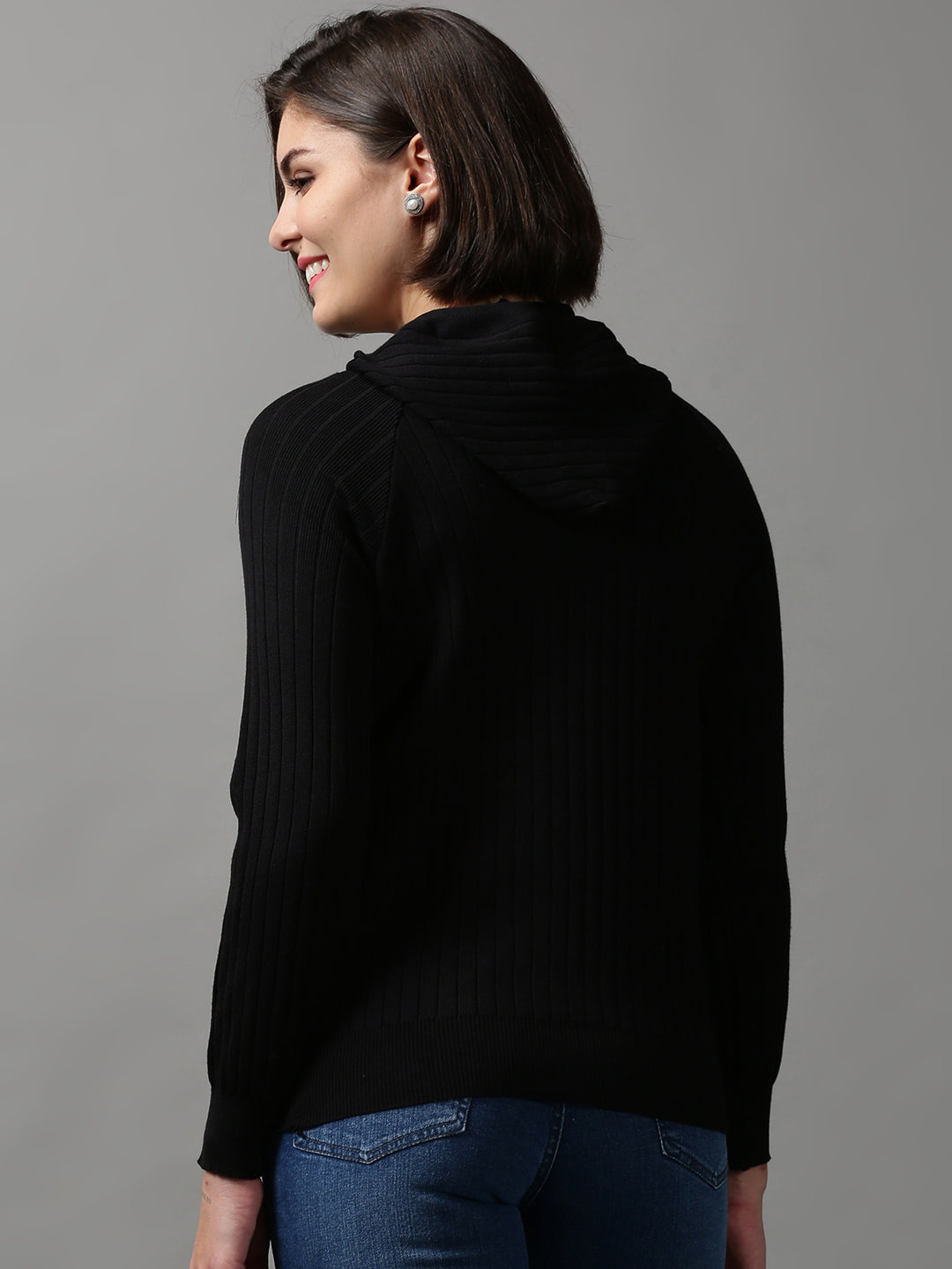 Women's Black Solid Top