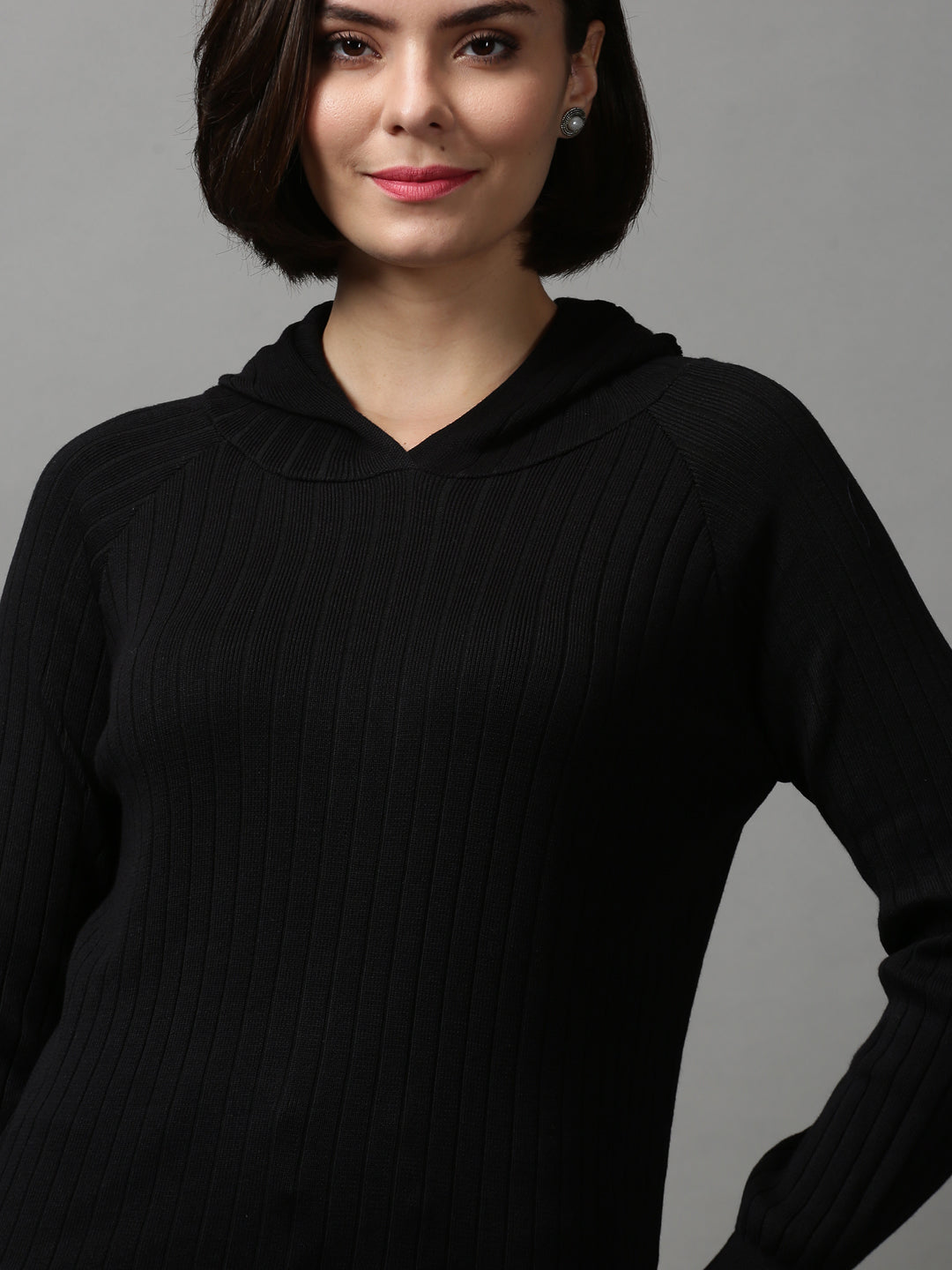 Women's Black Solid Top