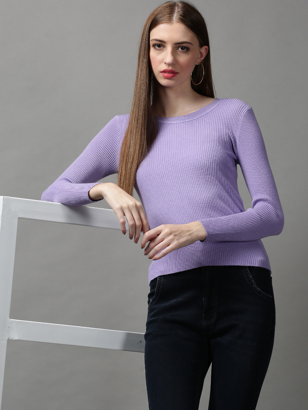 Women's Violet Solid Top