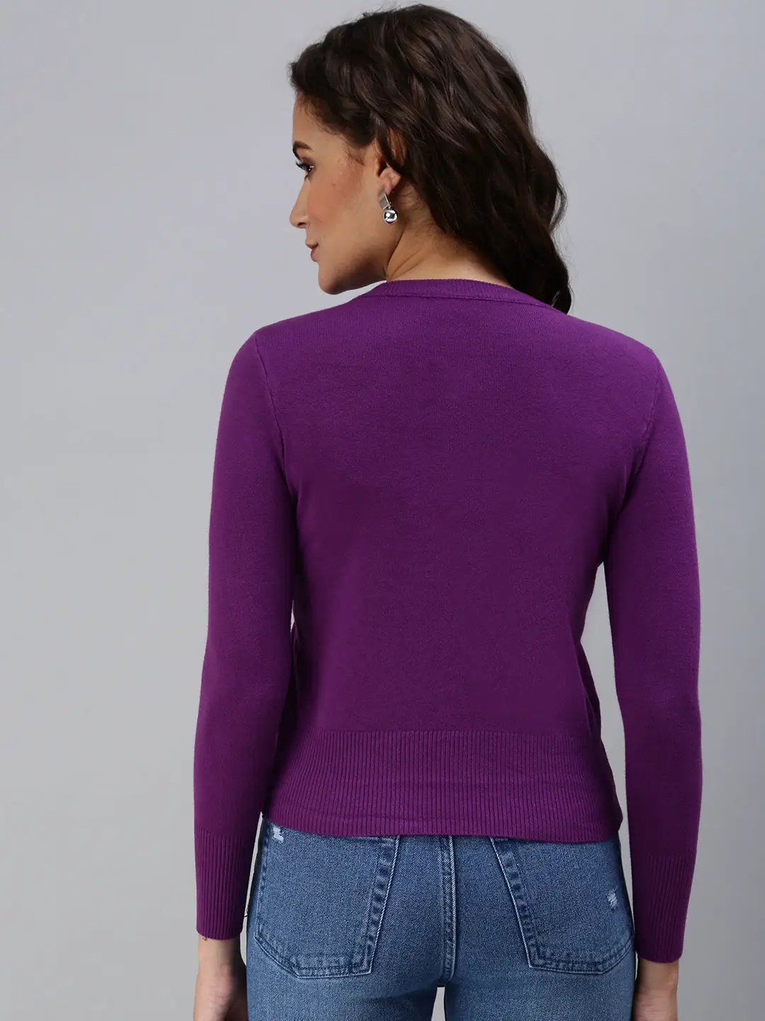 Women's Purple Solid Top