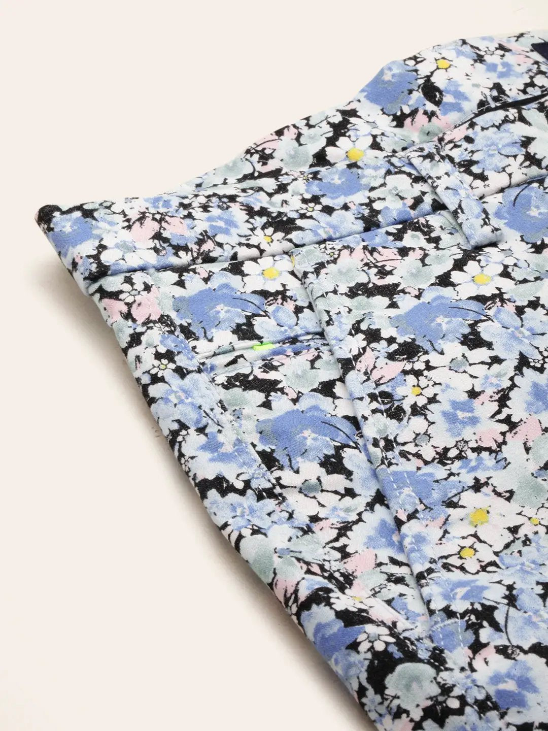Men's Blue Printed Casual Shorts