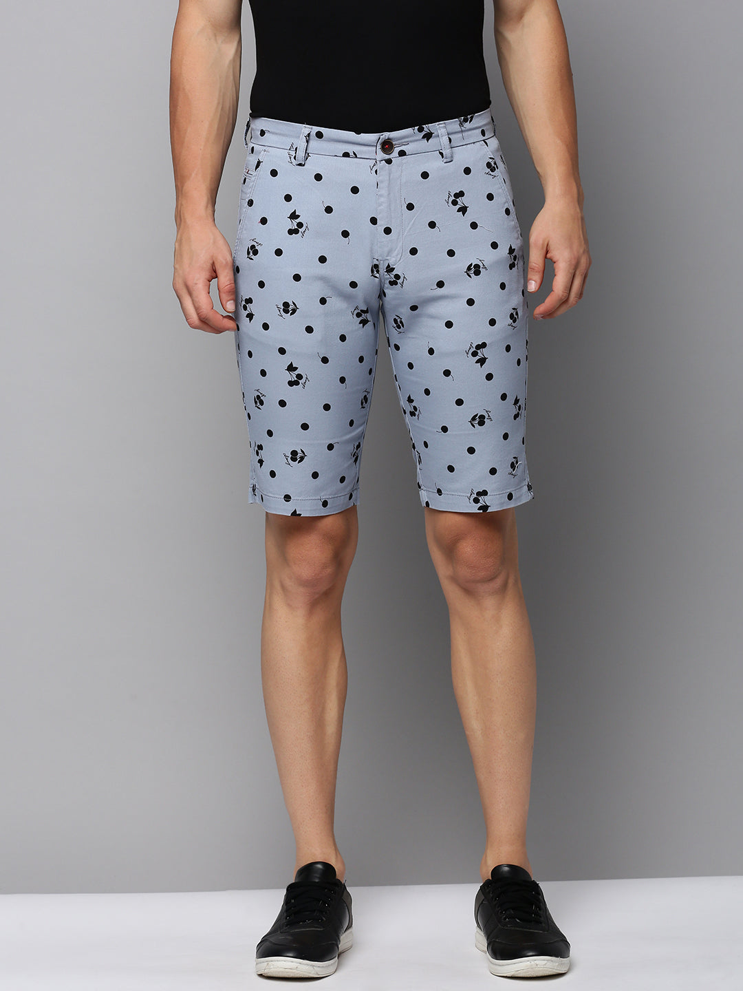 Men Blue Printed Casual Shorts