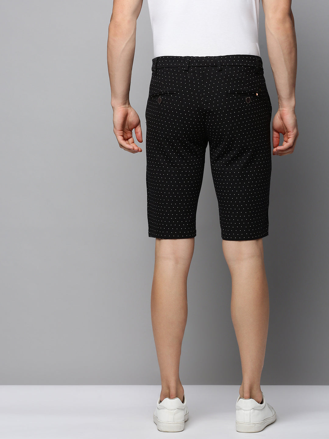 Men Black Printed Casual Shorts