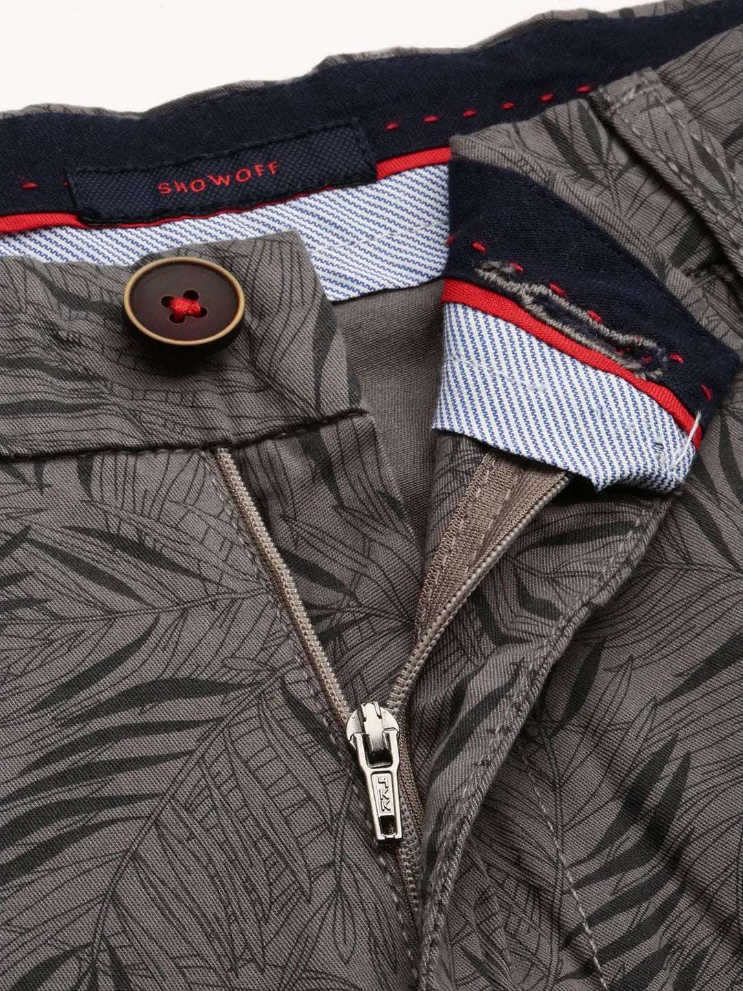 Men's Grey Printed Casual Shorts
