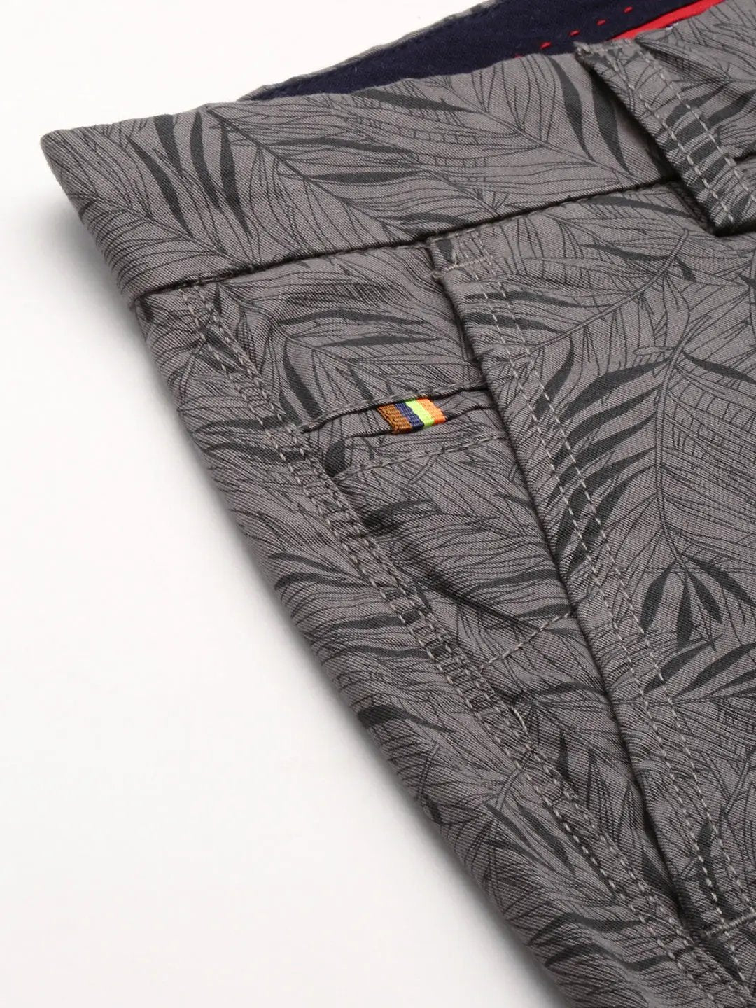 Men's Grey Printed Casual Shorts