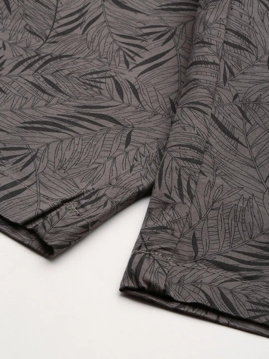 Men's Grey Printed Casual Shorts