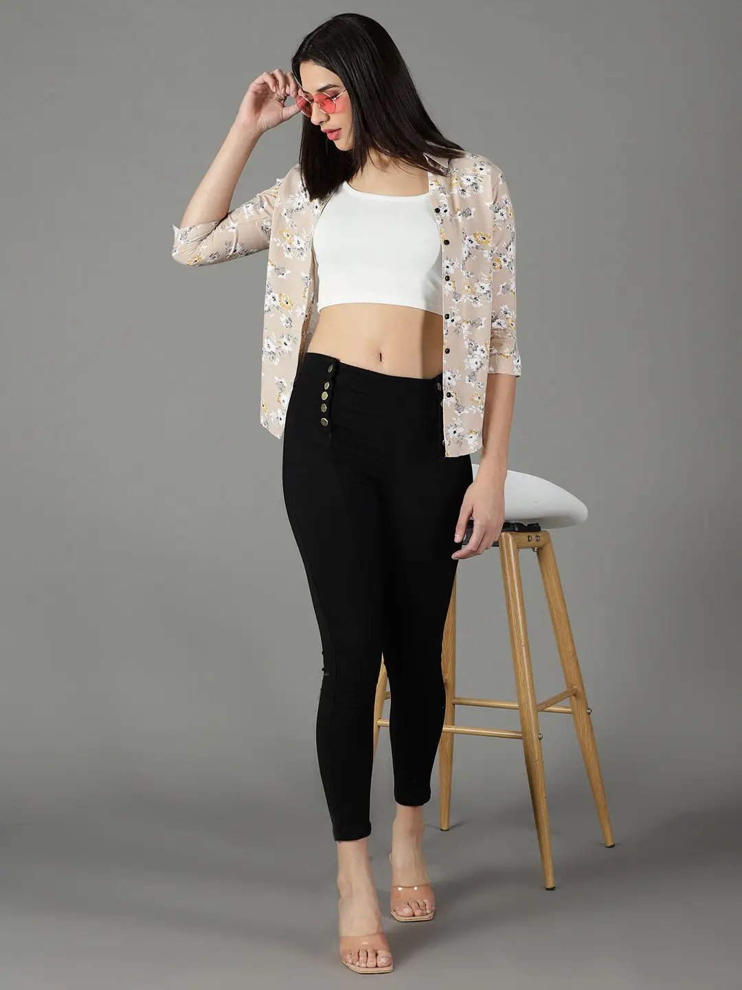 Women's Black Solid Skinny Fit Denim Jeans