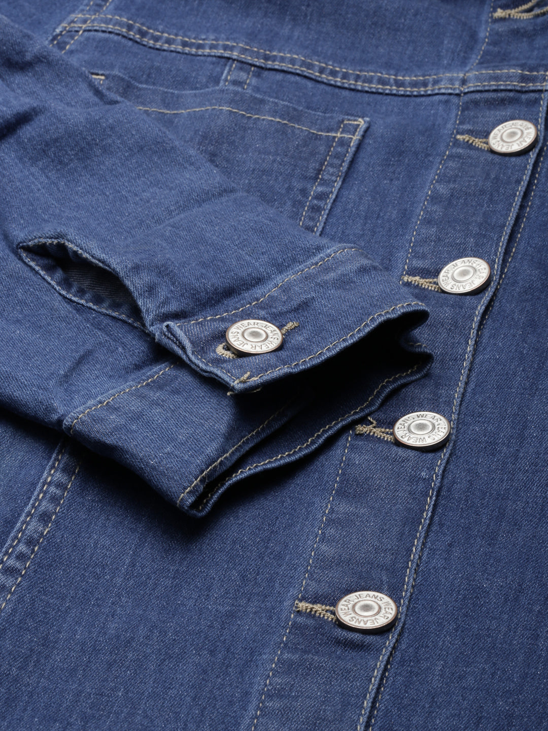 Women's Blue Solid A-Line Dress