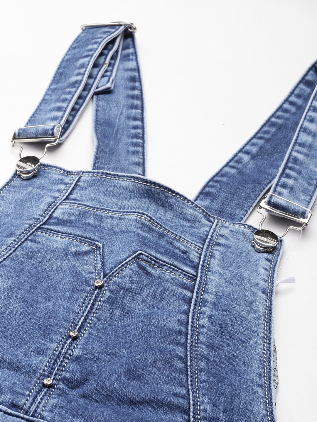 Women Blue Solid Dungaree