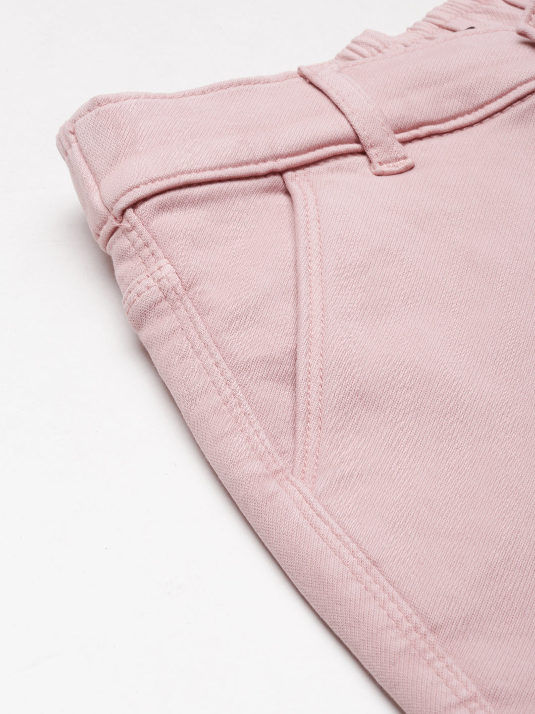 Women Pink Solid Jogger Denim Jeans