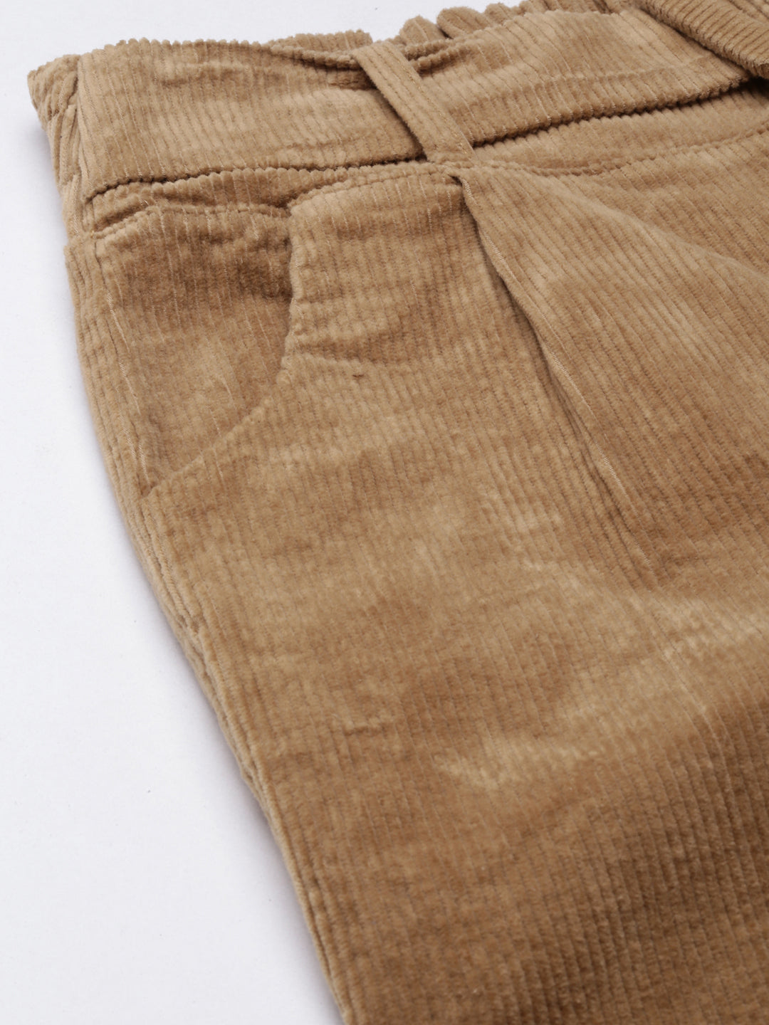 Women Khaki Solid Peg Trouser