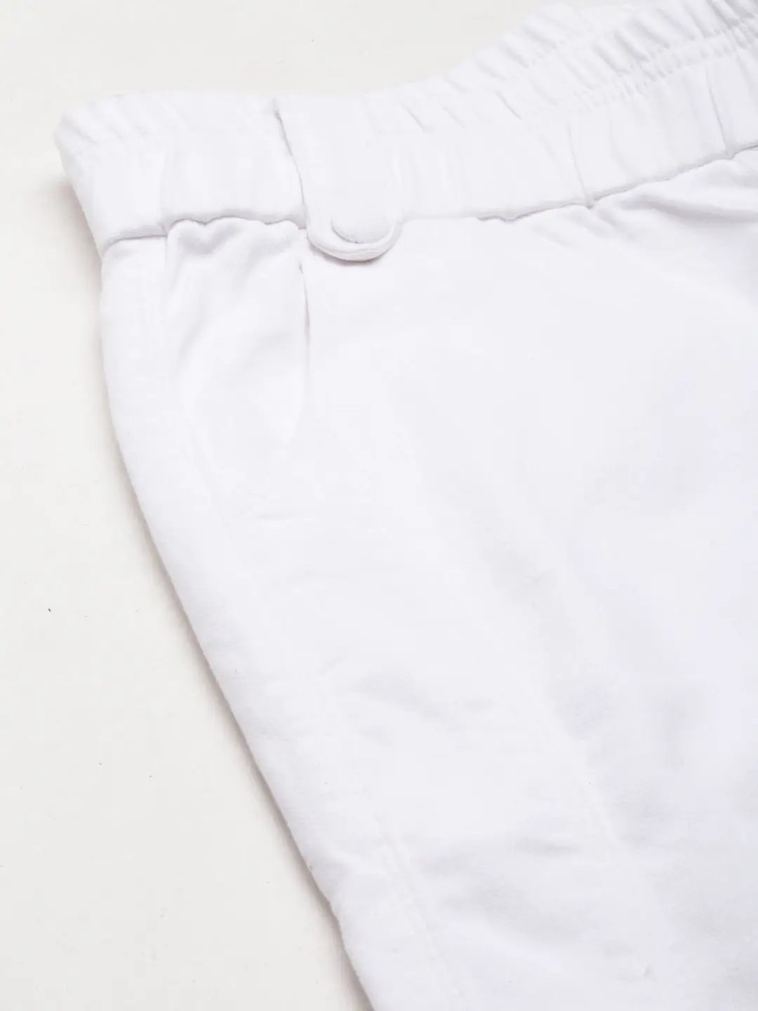 Women's White Solid Wide Leg Denim Jeans