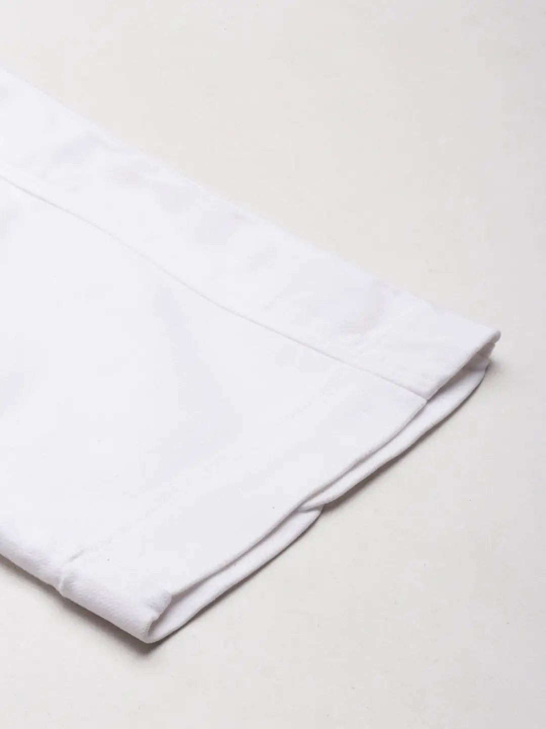 Women's White Solid Wide Leg Denim Jeans