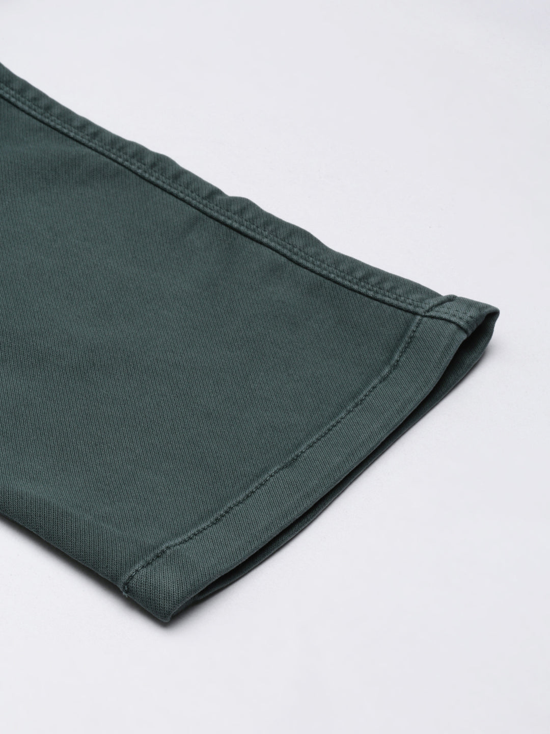 Women's Green Solid Straight Fit Denim Jeans