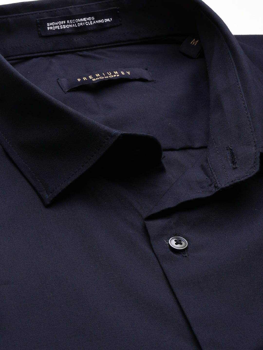 Men Navy Solid Shirt