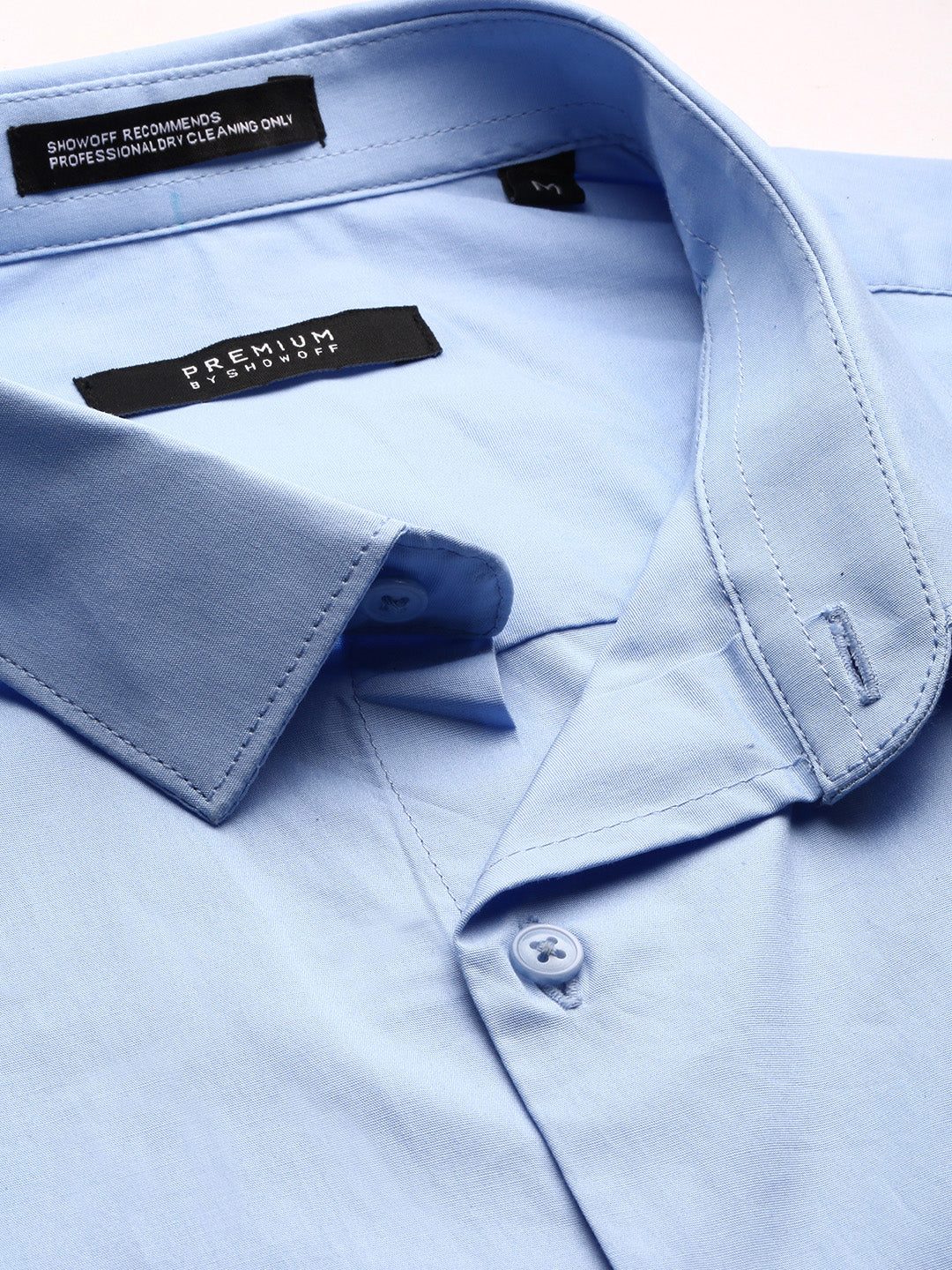 Men Blue Solid Shirt