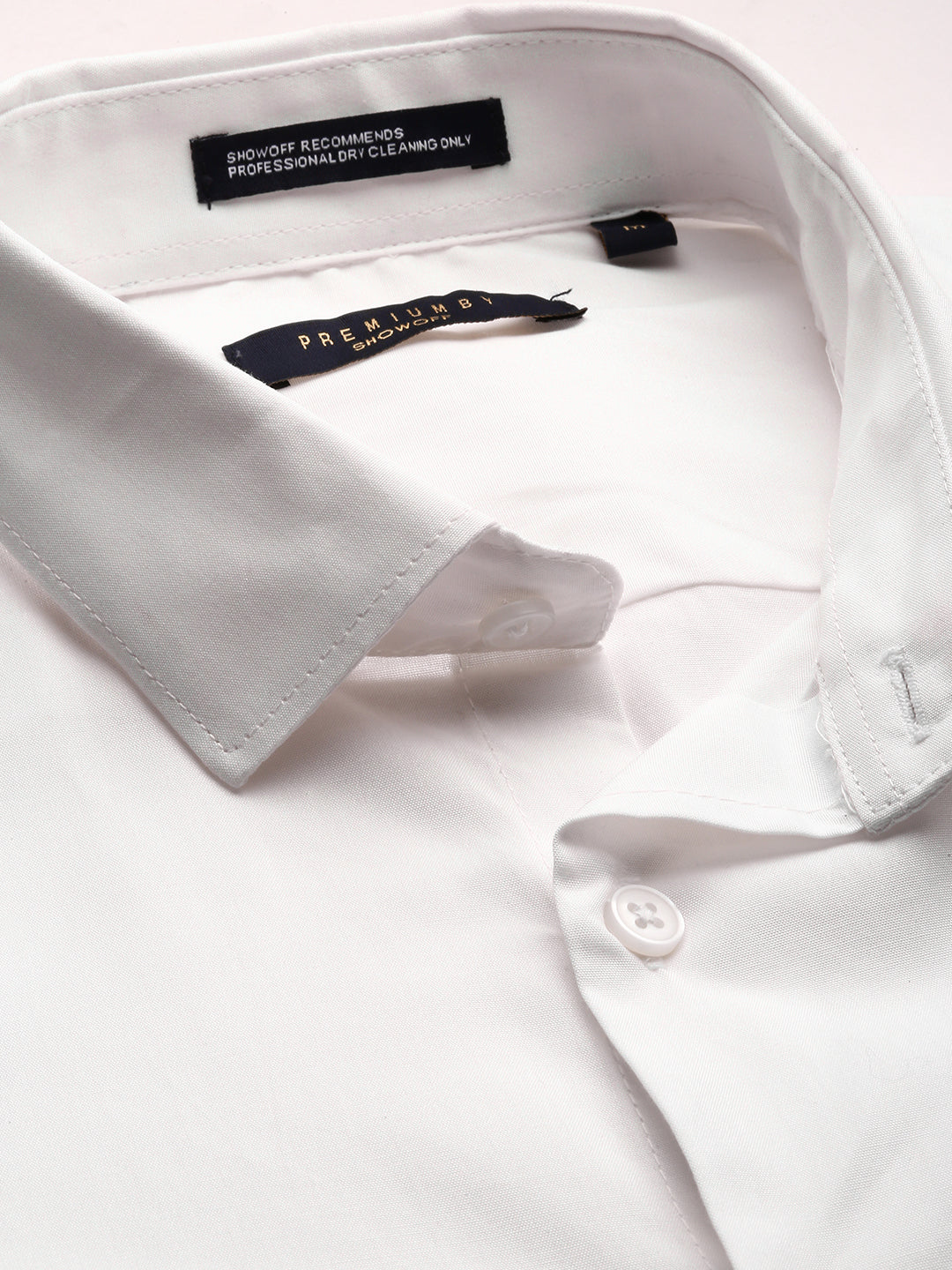 Men White Solid Shirt