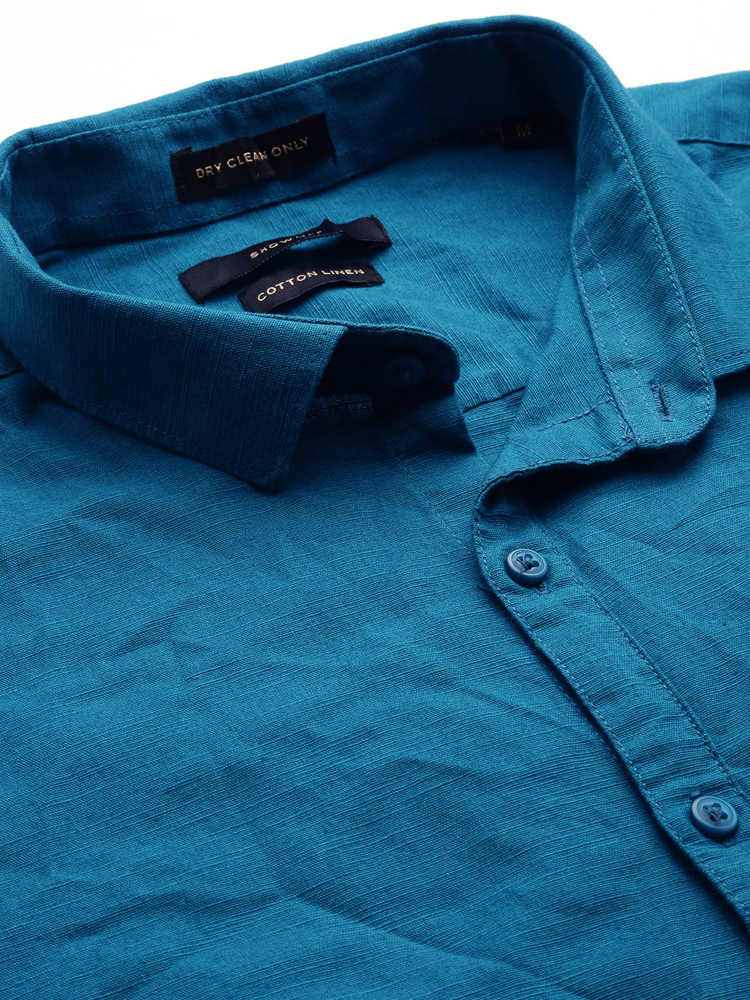 Men's Teal Solid Casual Shirt