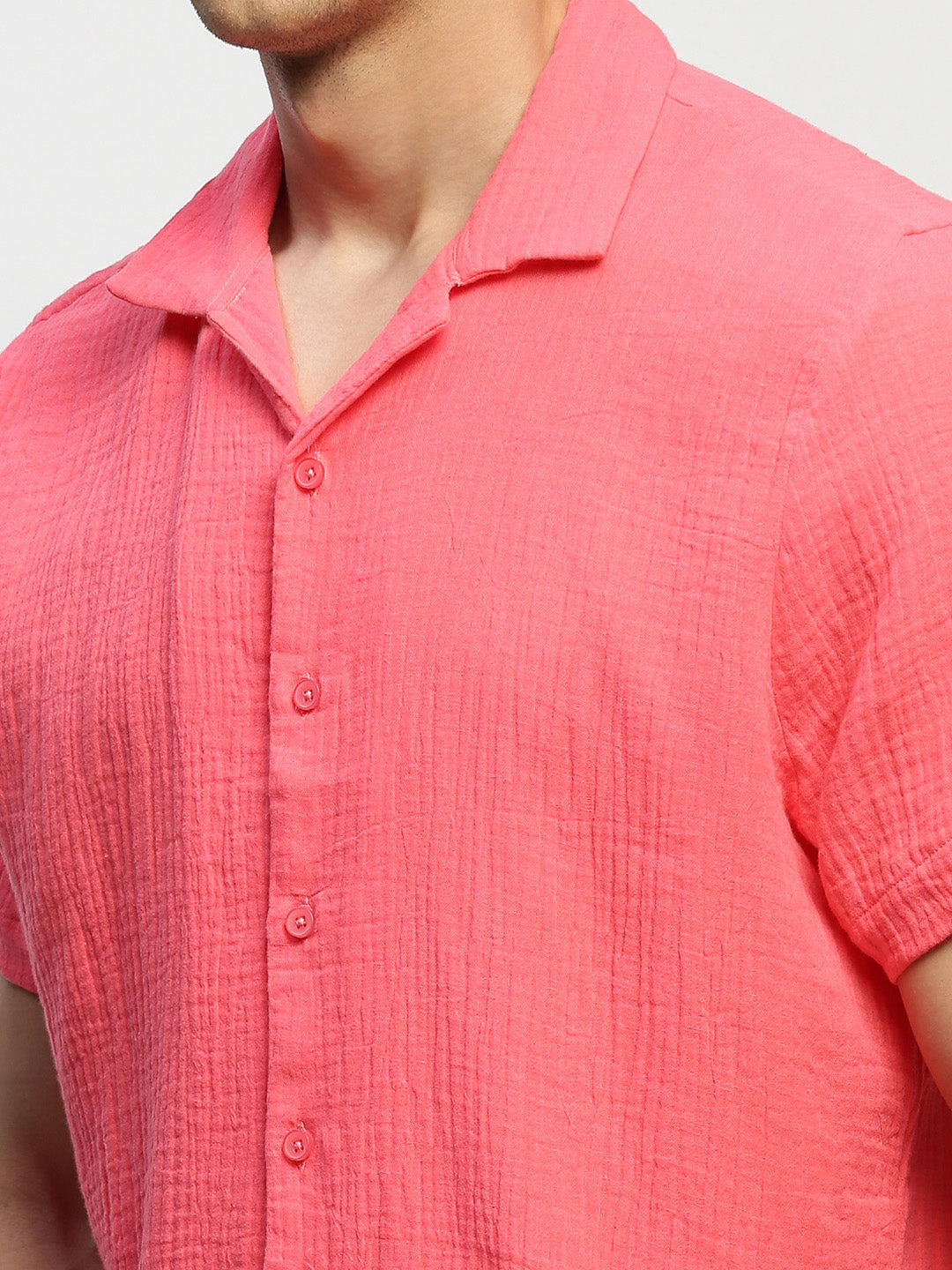 Men Pink Solid Shirt