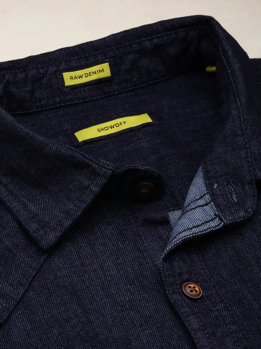 Men's Navy Solid Casual Shirt