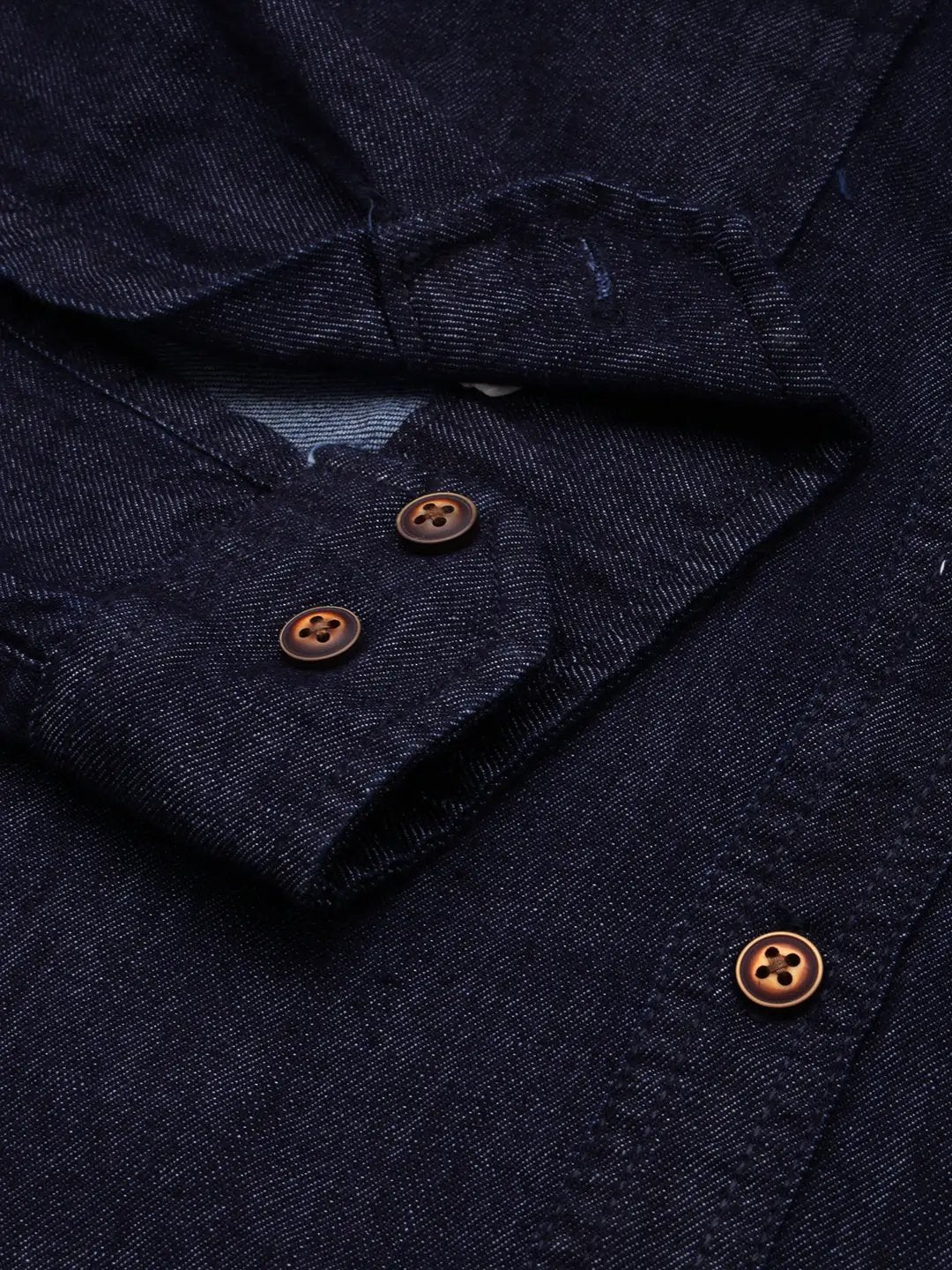 Men's Navy Solid Casual Shirt