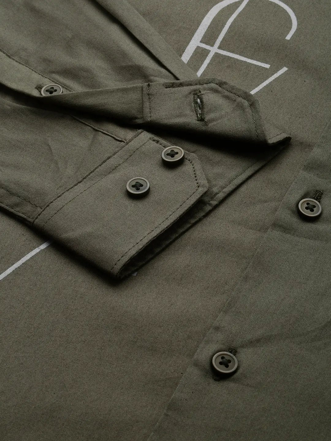 Men's Green Printed Casual Shirt