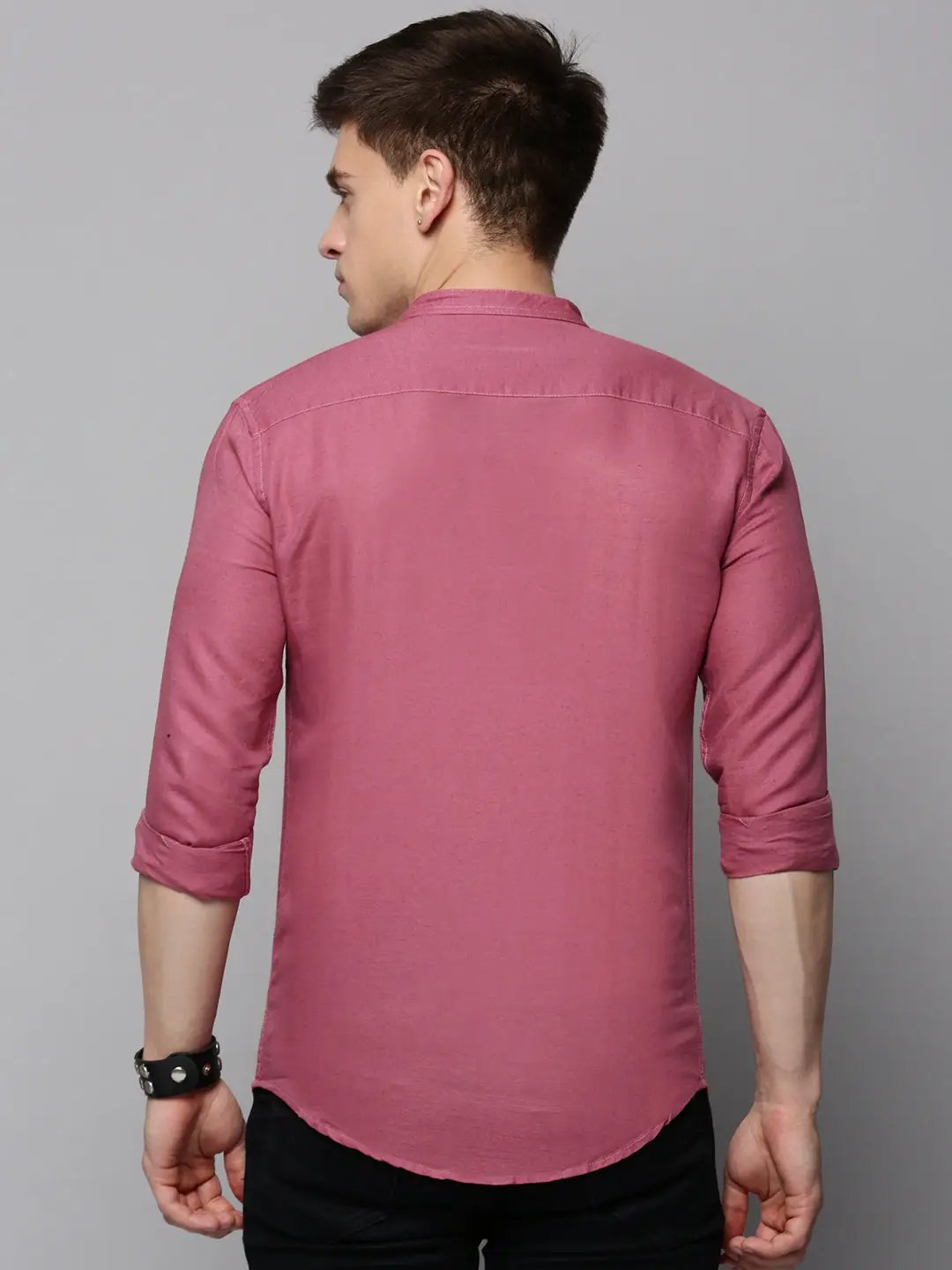 Men's Purple Solid Casual Shirt