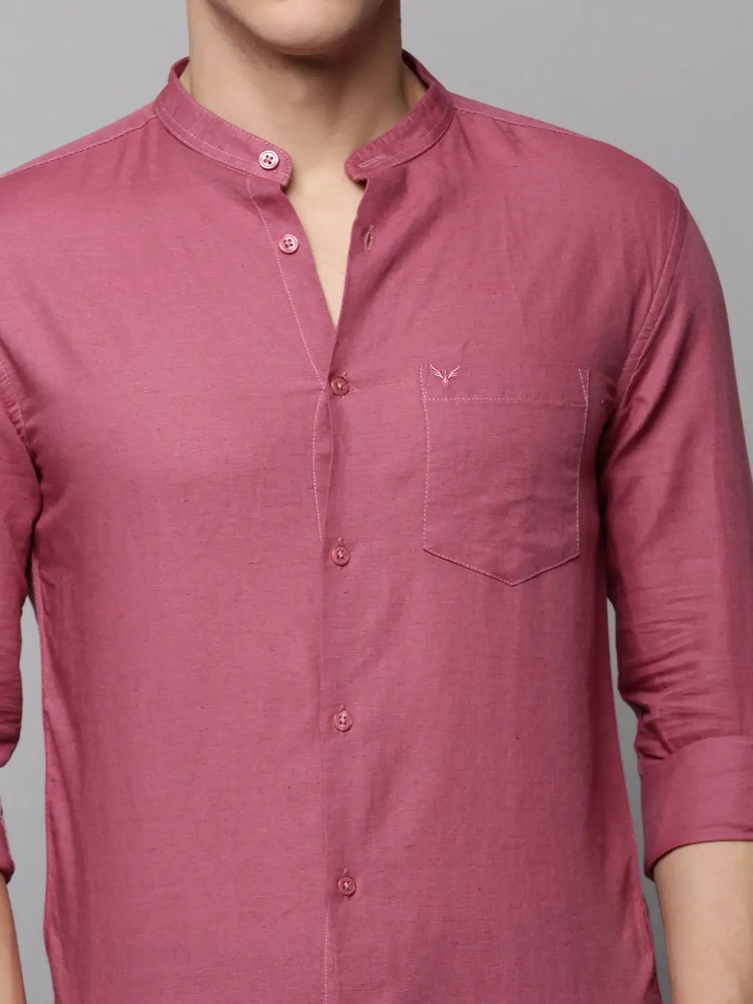 Men's Purple Solid Casual Shirt