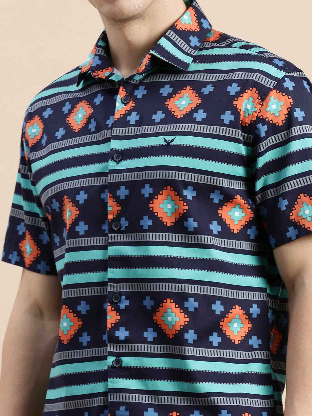 Men Multi Geometrical Casual Shirt