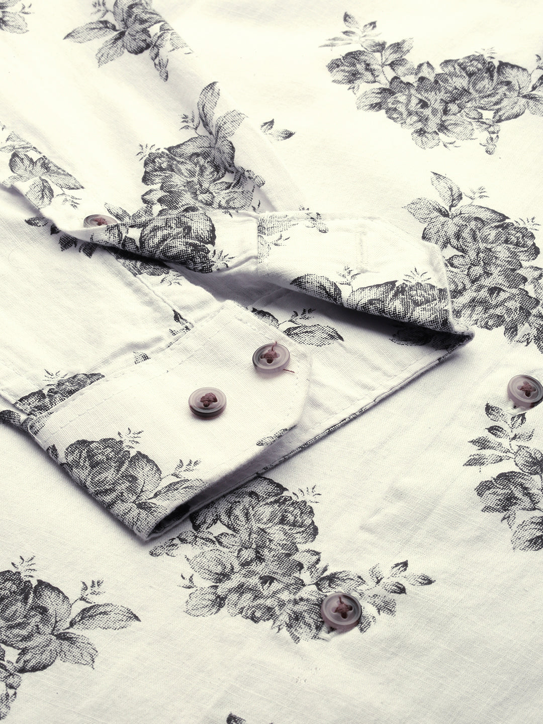 Men White Printed Casual Shirt