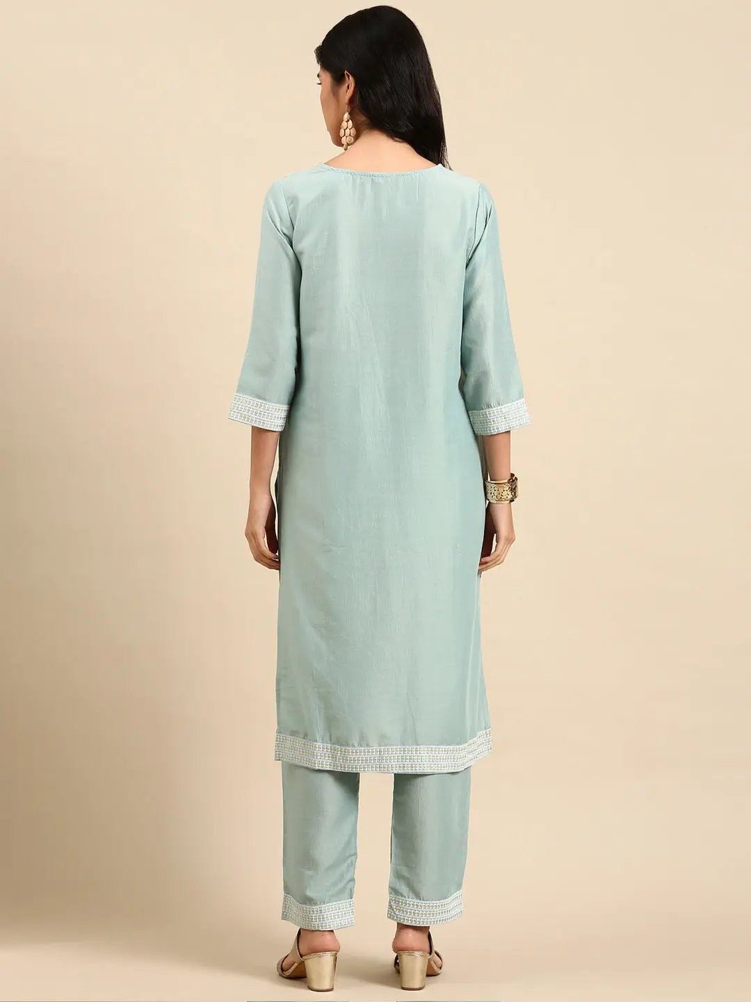 Women's Green Printed Kurta Set