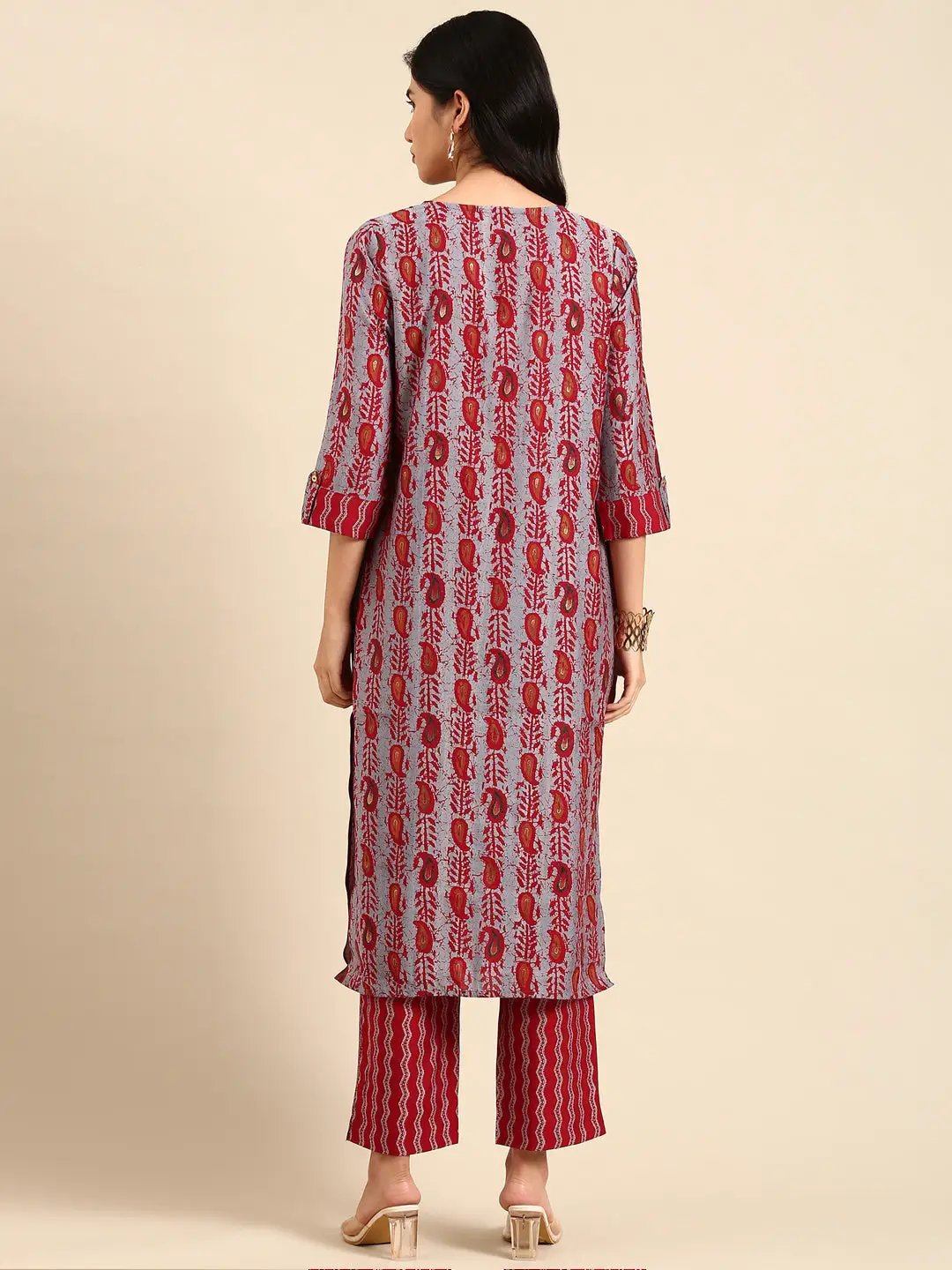 Women's Blue Printed Kurta Set